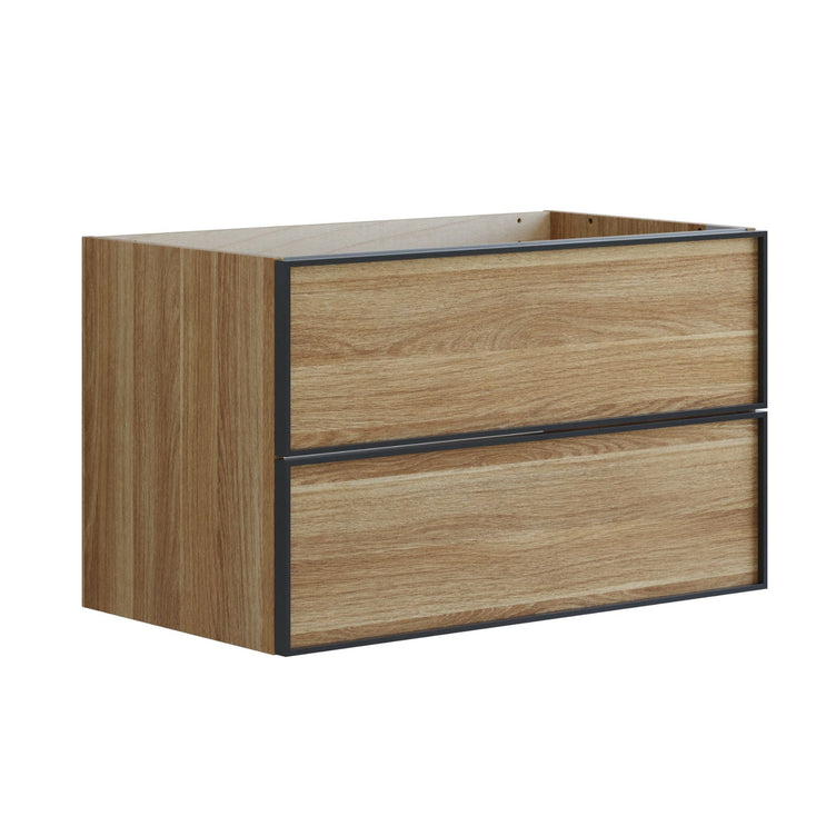 Dansani Inzo Alu-ramme Svart Servantskap 2 Skuff H48cm