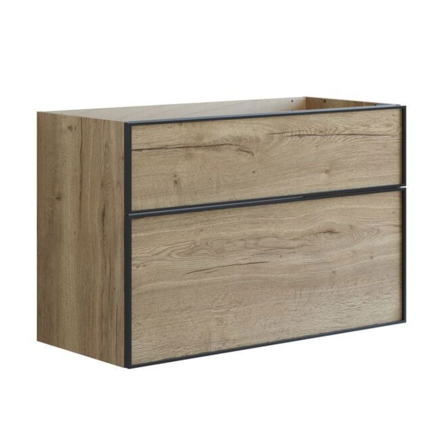 Dansani Inzo Alu-ramme svart Servantskap med ekstra stor underskuff Natur eik / 100cm Dansani Servantskap DA-U26-8049