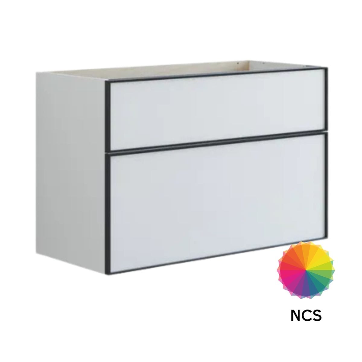 Dansani Inzo Alu-ramme svart Servantskap med ekstra stor underskuff NCS farge / 100cm Dansani Servantskap DA-U26-8099