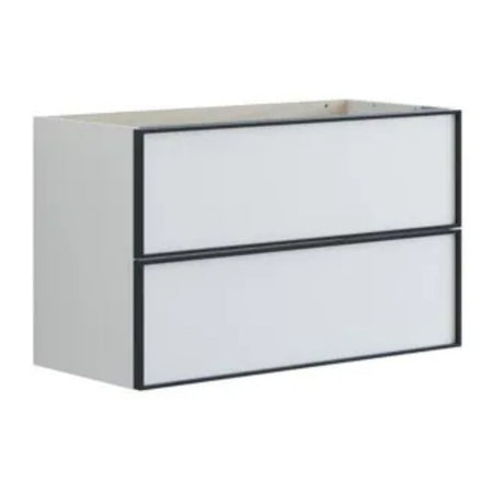 Dansani Inzo Alu-ramme Svart Servantskap Slim 2 Skuff