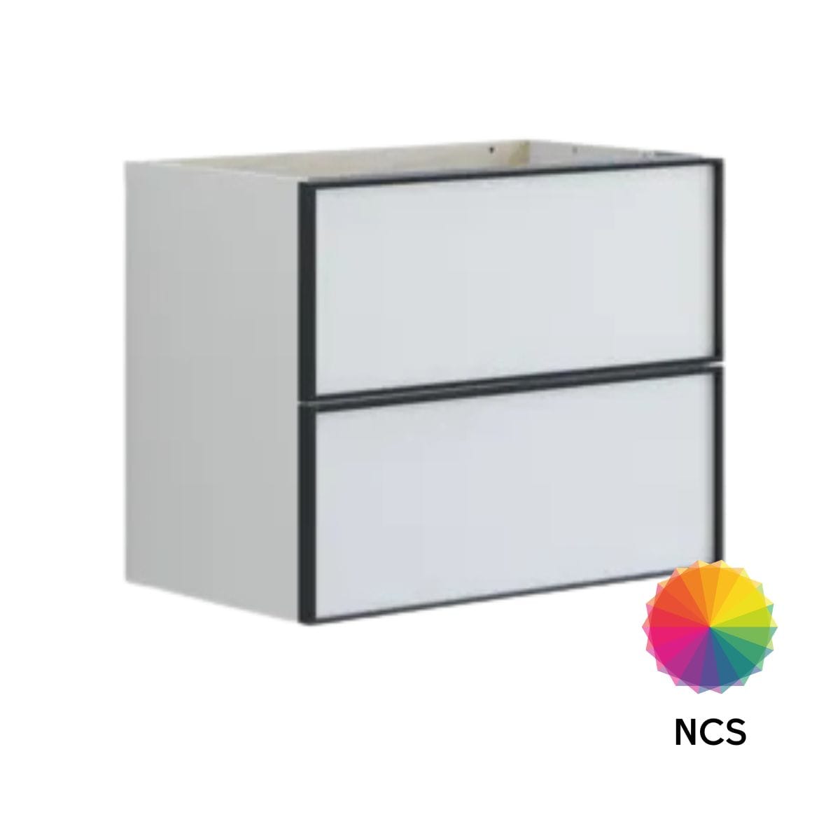 Dansani Inzo Alu-ramme Svart Servantskap Slim 2 Skuff NCS farge / 60cm Dansani Servantskap DA-U07-8099