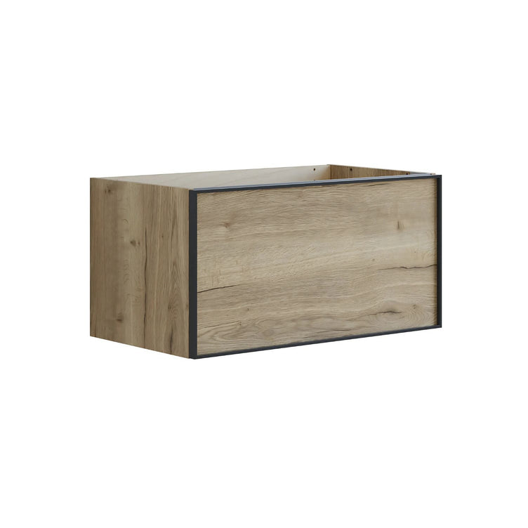 Dansani Inzo Alu-ramme svart Underskap 1 skuff B60-120xH40xD44cm