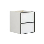 Dansani Inzo Alu-ramme svart Underskap 2 skuff B40xH48-64xD44cm