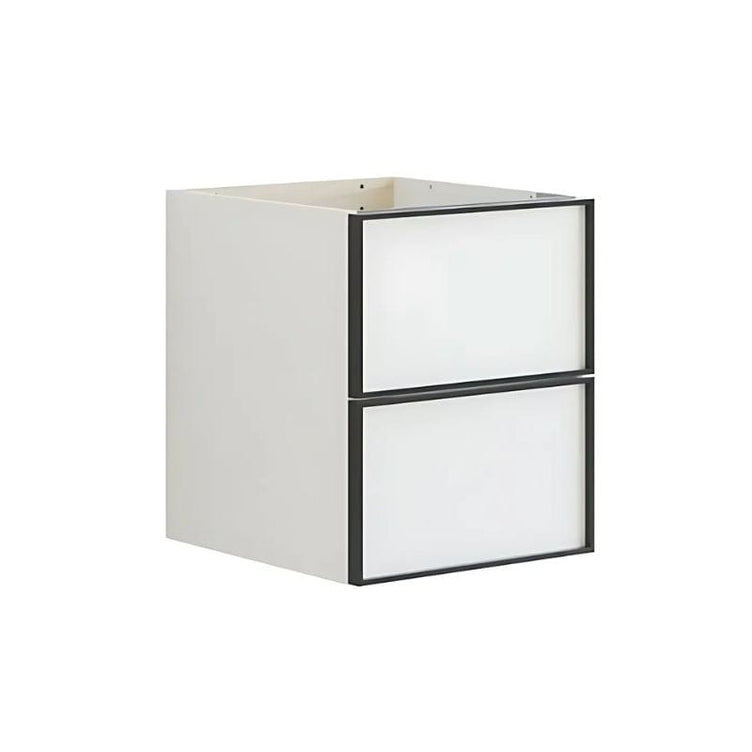 Dansani Inzo Alu-ramme svart Underskap 2 skuff B40xH48-64xD44cm