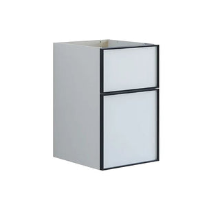 Dansani Inzo Alu-ramme svart Underskap 2 skuff B40xH48-64xD44cm