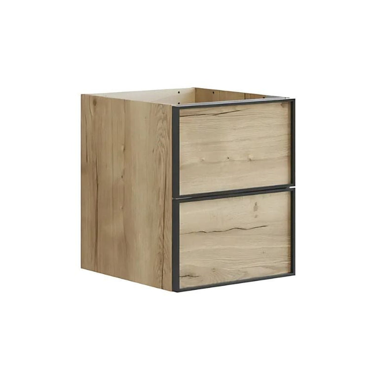 Dansani Inzo Alu-ramme svart Underskap 2 skuff B40xH48-64xD44cm