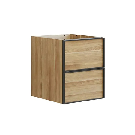Dansani Inzo Alu-ramme svart Underskap 2 skuff B40xH48-64xD44cm