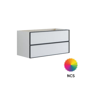 Dansani Inzo Urban Alu-ramme svart Underskap 2 skuff B60-120xH48xD44cm