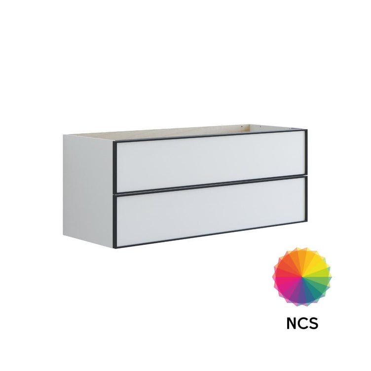 Dansani Inzo Urban Alu-ramme svart Underskap 2 skuff B60-120xH48xD44cm