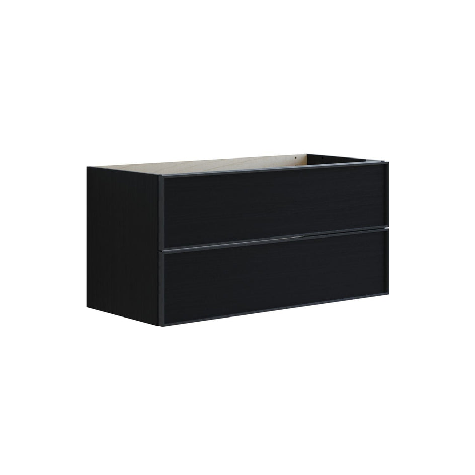 Dansani Inzo Alu-ramme svart Underskap 2 skuff B60-120xH48xD44cm Svart eik / 100cm Dansani Sideskap bad DA-U35-8050
