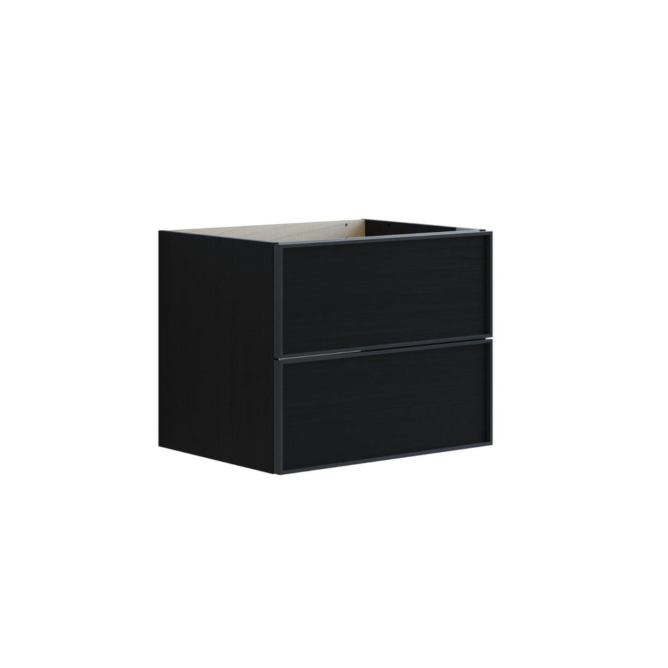 Dansani Inzo Alu-ramme svart Underskap 2 skuff B60-120xH48xD44cm Svart eik / 60cm Dansani Sideskap bad DA-U33-8050