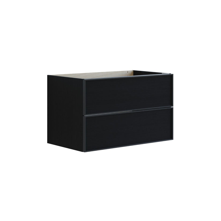 Dansani Inzo Alu-ramme svart Underskap 2 skuff B60-120xH48xD44cm Svart eik / 80cm Dansani Sideskap bad DA-U34-8050