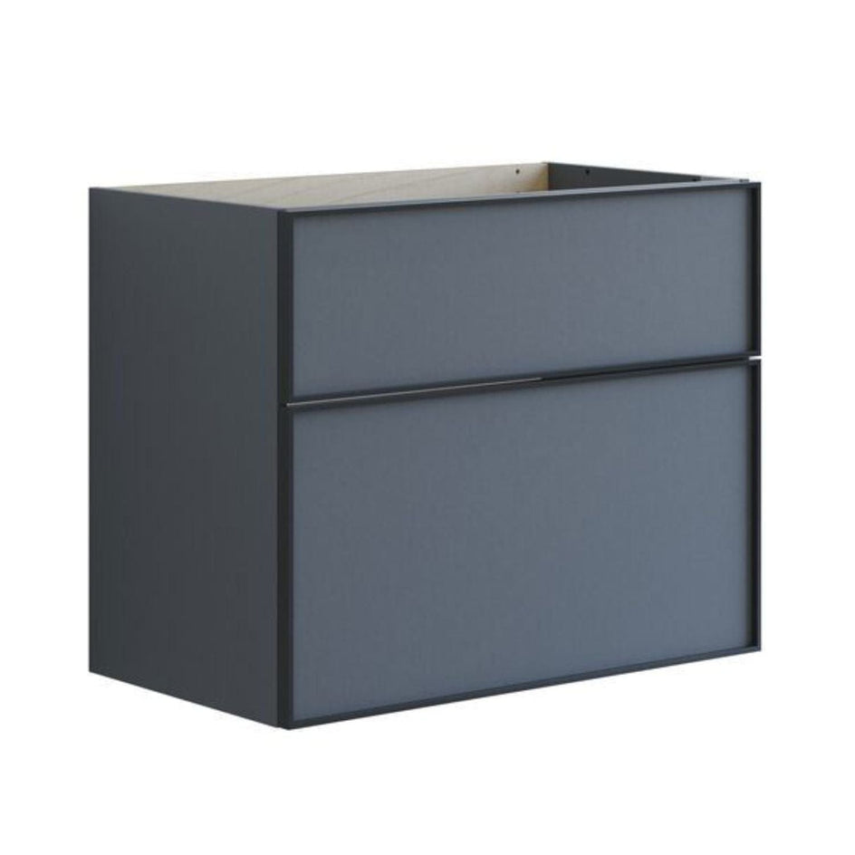 Dansani Inzo Alu-ramme svart Underskap 2 skuff Grå matt / 80cm Dansani Sideskap bad DA-U38-8003