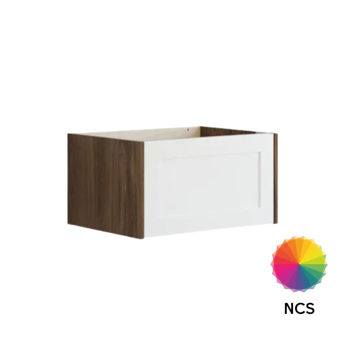 Dansani Inzo Classic Ramme Servantskap 1 skuff Brun eik/NCS farge / 60cm Dansani Servantskap DA-T01-3093