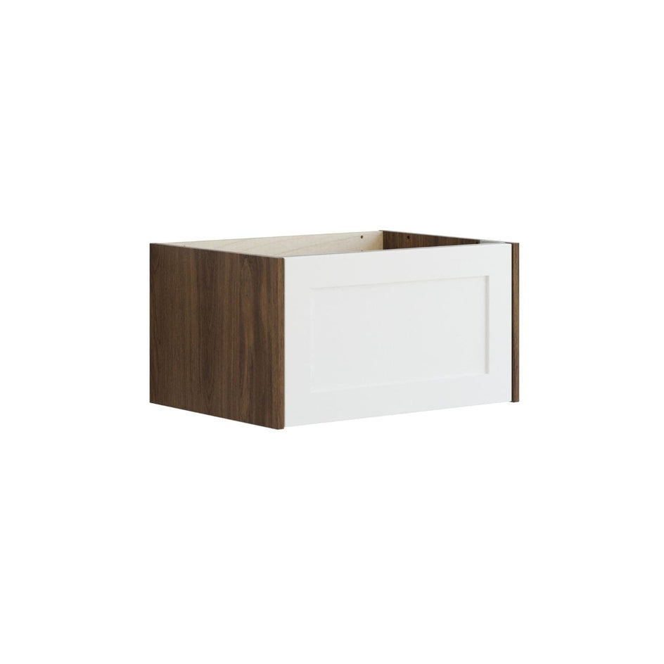 Dansani Inzo Classic Ramme Skap 1 skuff B60-120xH32xD44cm Brun eik/hvit matt / 60cm Dansani Sideskap bad DA-T11-3015