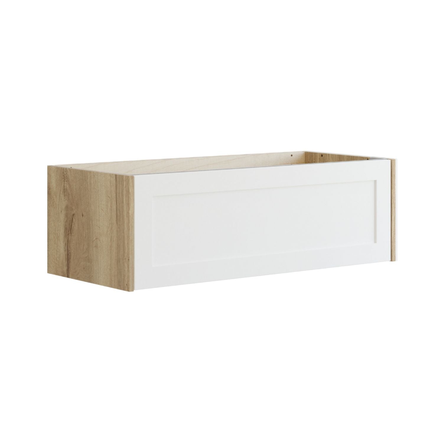Dansani Inzo Classic Ramme Skap 1 skuff B60-120xH32xD44cm Natur eik/hvit matt / 100cm Dansani Sideskap bad DA-T13-3014