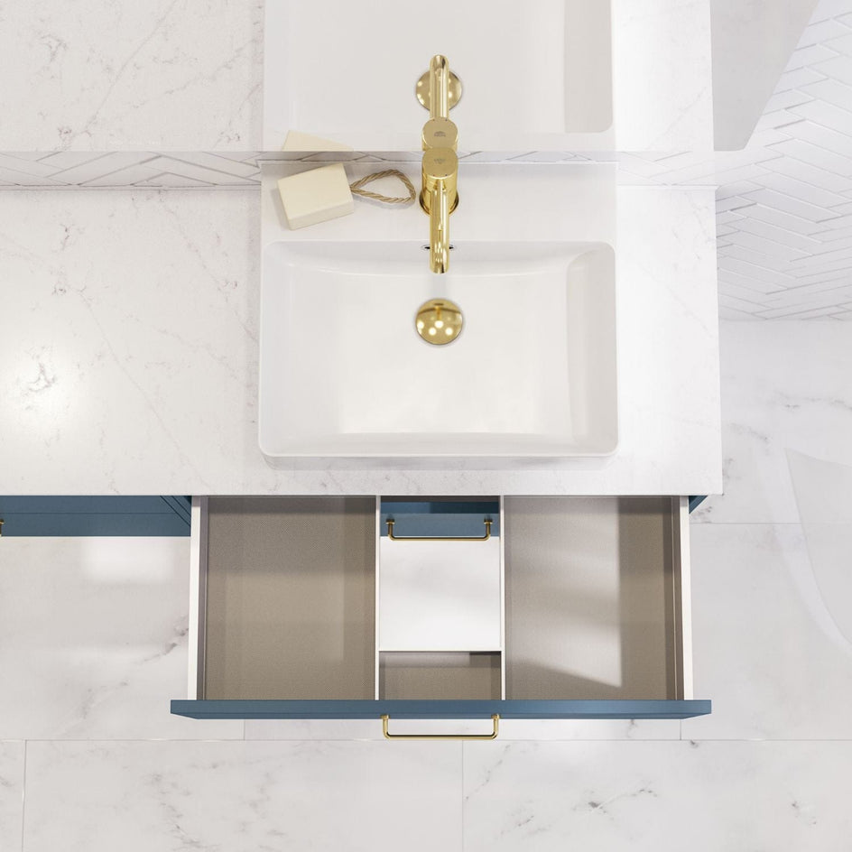 Dansani Inzo Glatt Skap 2 skuff B60-120xH64xD44cm Dansani Sideskap bad