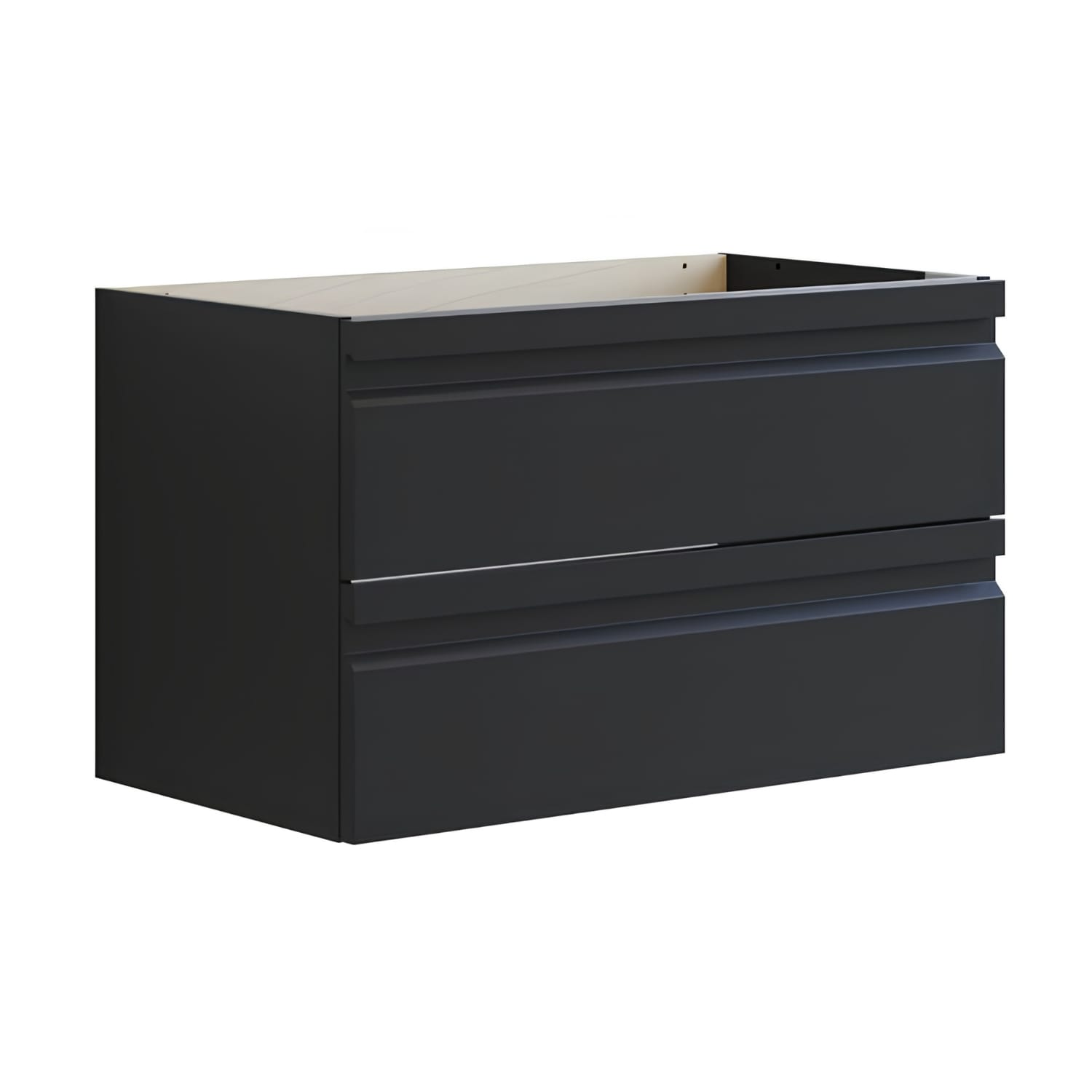 Dansani Inzo Integrert Servantskap 2 skuff H48 Sort gummi / 80cm Dansani Servantskap DA-U34-2037