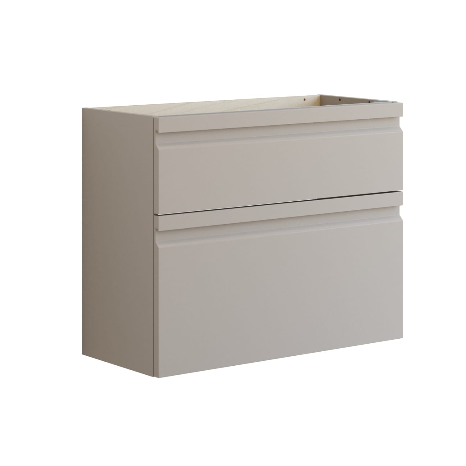 Dansani Inzo Integrert Servantskap Slim 2 skuff ekstra høy underskuff Softstone / 80cm Dansani Servantskap DA-U11-2035