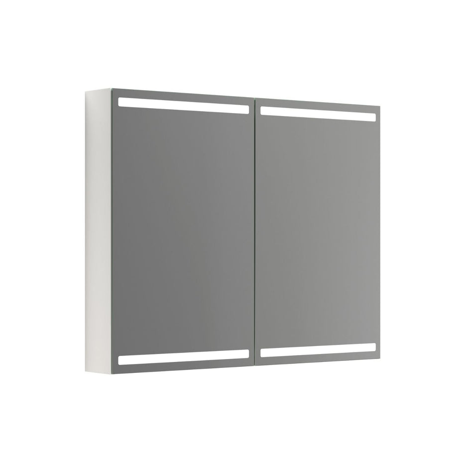 Dansani Inzo Level speilskap 2 dører B60-100xH80xD15cm Hvit høyglans / 100cm Dansani Speilskap DA-S570-112