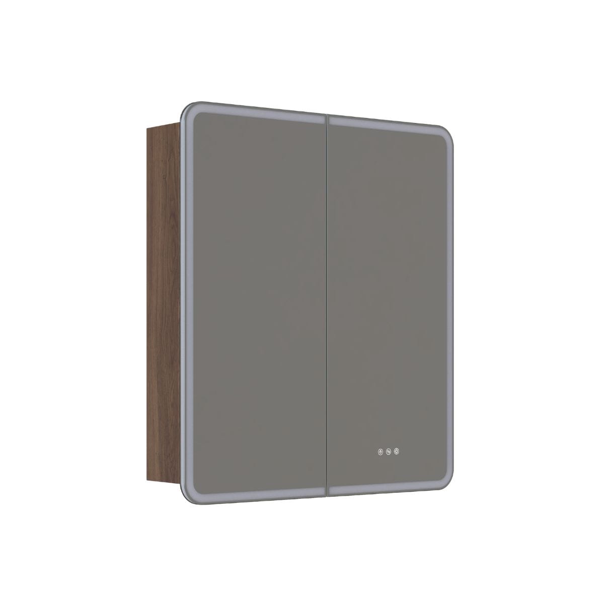 Dansani INZO Radience Speilskap Brun eik / 80cm 2 dører Bad.no Speilskap DA-S868-152