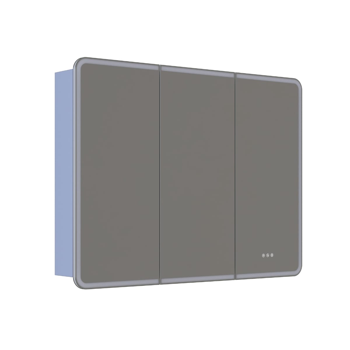 Dansani INZO Radience Speilskap Lyseblå matt / 120cm 3 dører Bad.no Speilskap DA-S863-116