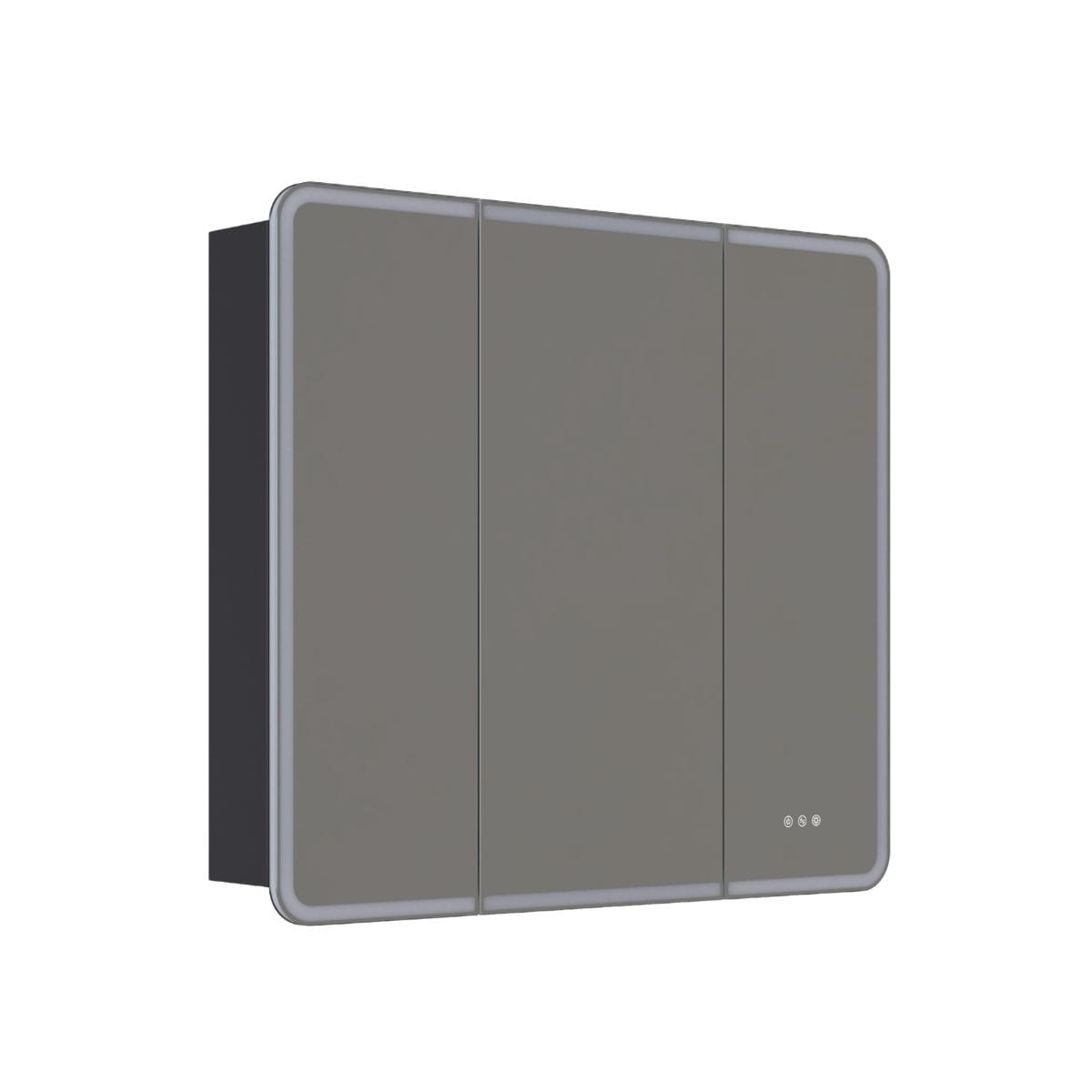 Dansani INZO Radience Speilskap Sort gummi / 100cm 3 dører Bad.no Speilskap DA-S861-137