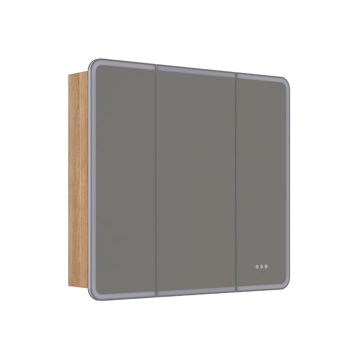 Dansani INZO Radience Speilskap Varm eik / 100cm 3 dører Bad.no Speilskap DA-S861-155