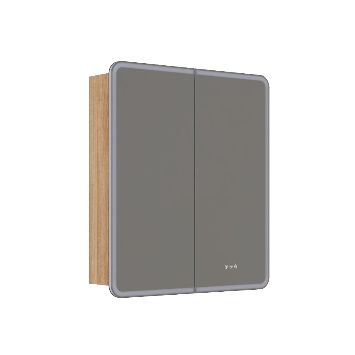 Dansani INZO Radience Speilskap Varm eik / 80cm 2 dører Bad.no Speilskap DA-S868-155