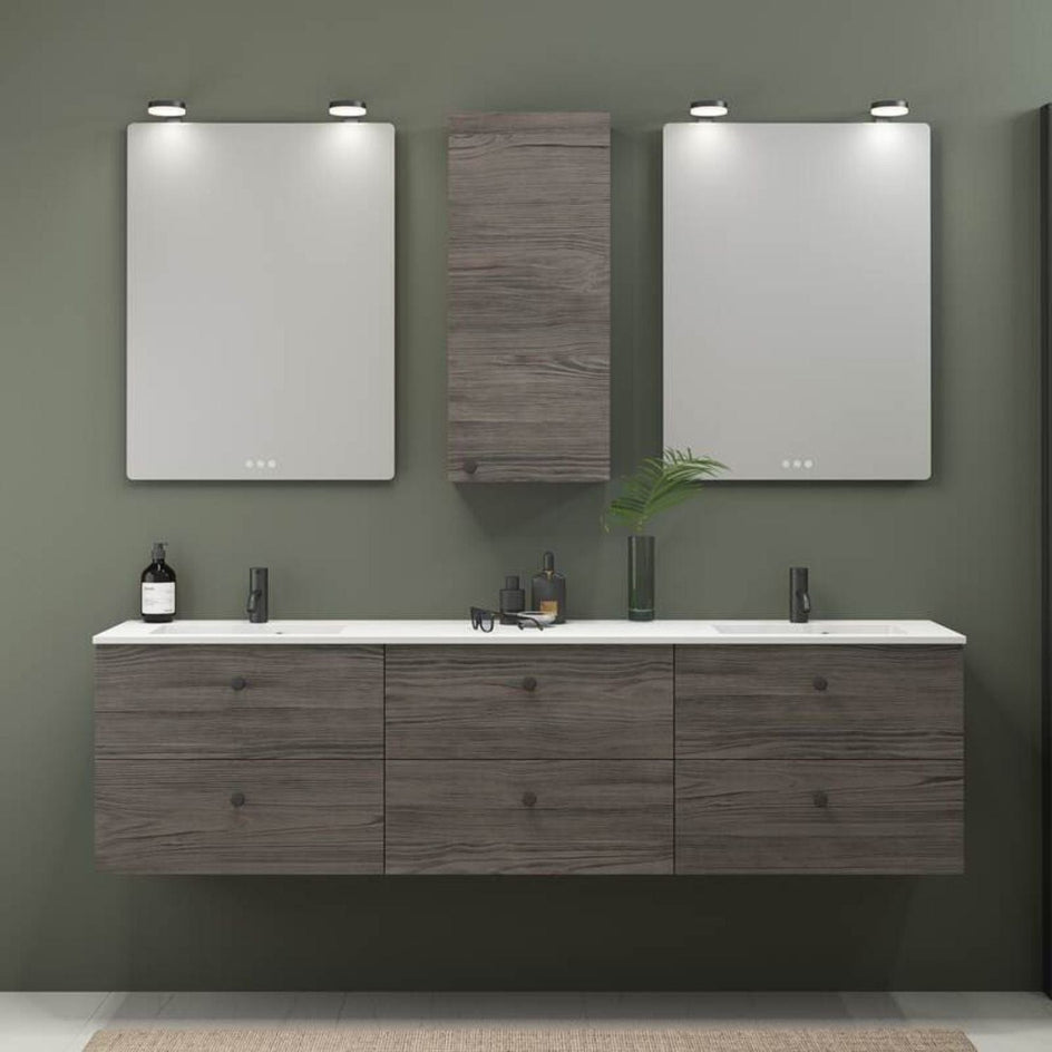 Dansani Inzo Servantskap 2sk B60xH48xD35cm, Glatt Dansani Servantskap