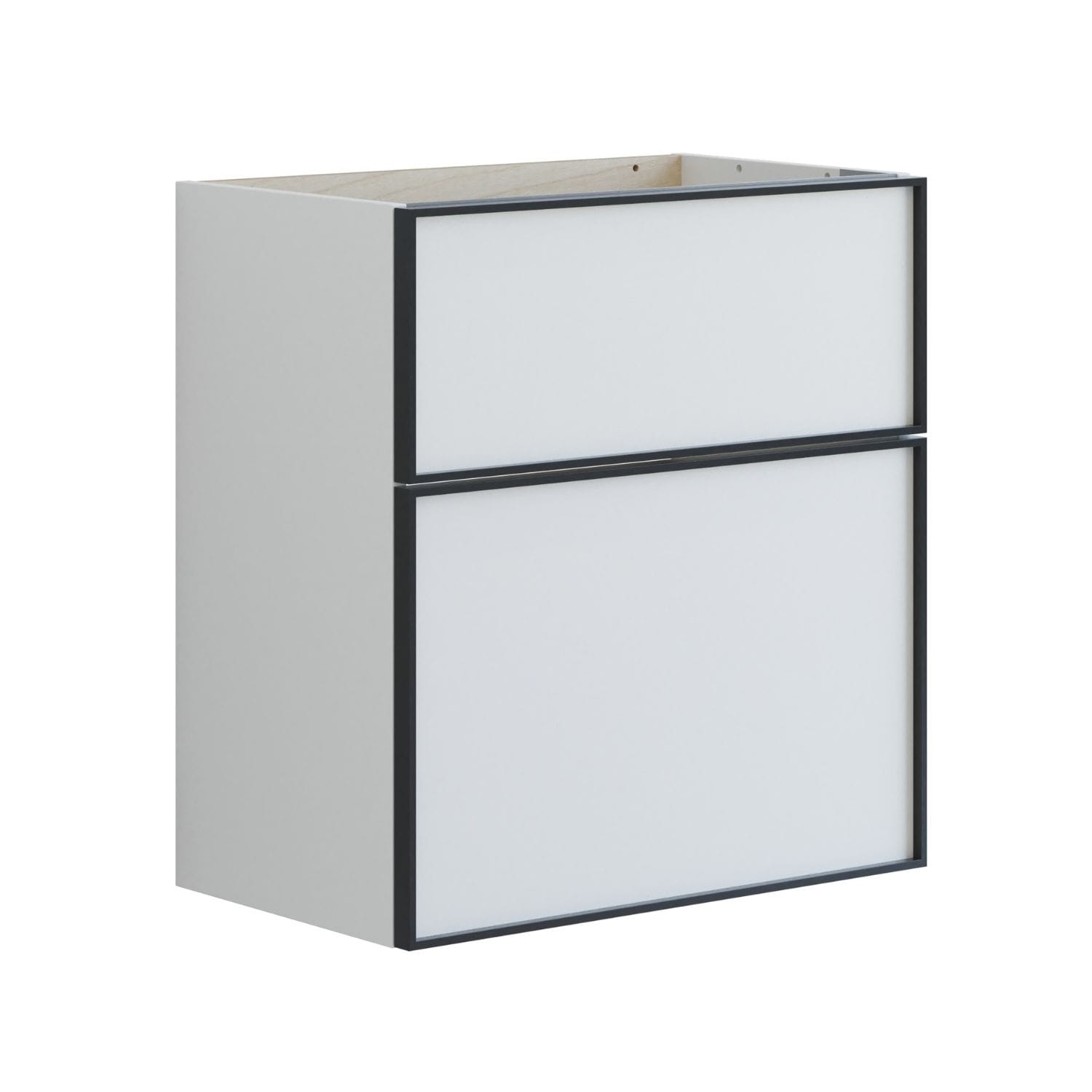 Dansani Inzo Slim Servantskap Alu-ramme svart ekstra høy underskuff Hvit matt / 60cm Dansani Servantskap DA-U10-8010