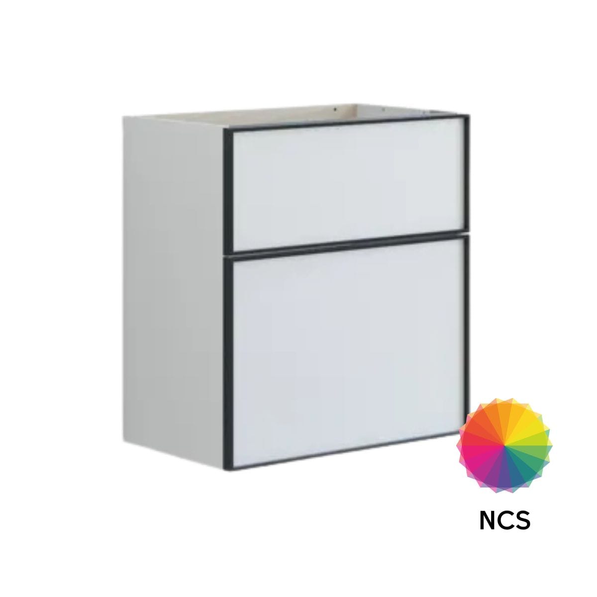 Dansani Inzo Slim Servantskap Alu-ramme svart ekstra høy underskuff NCS farge / 60cm Dansani Servantskap DA-U10-8099