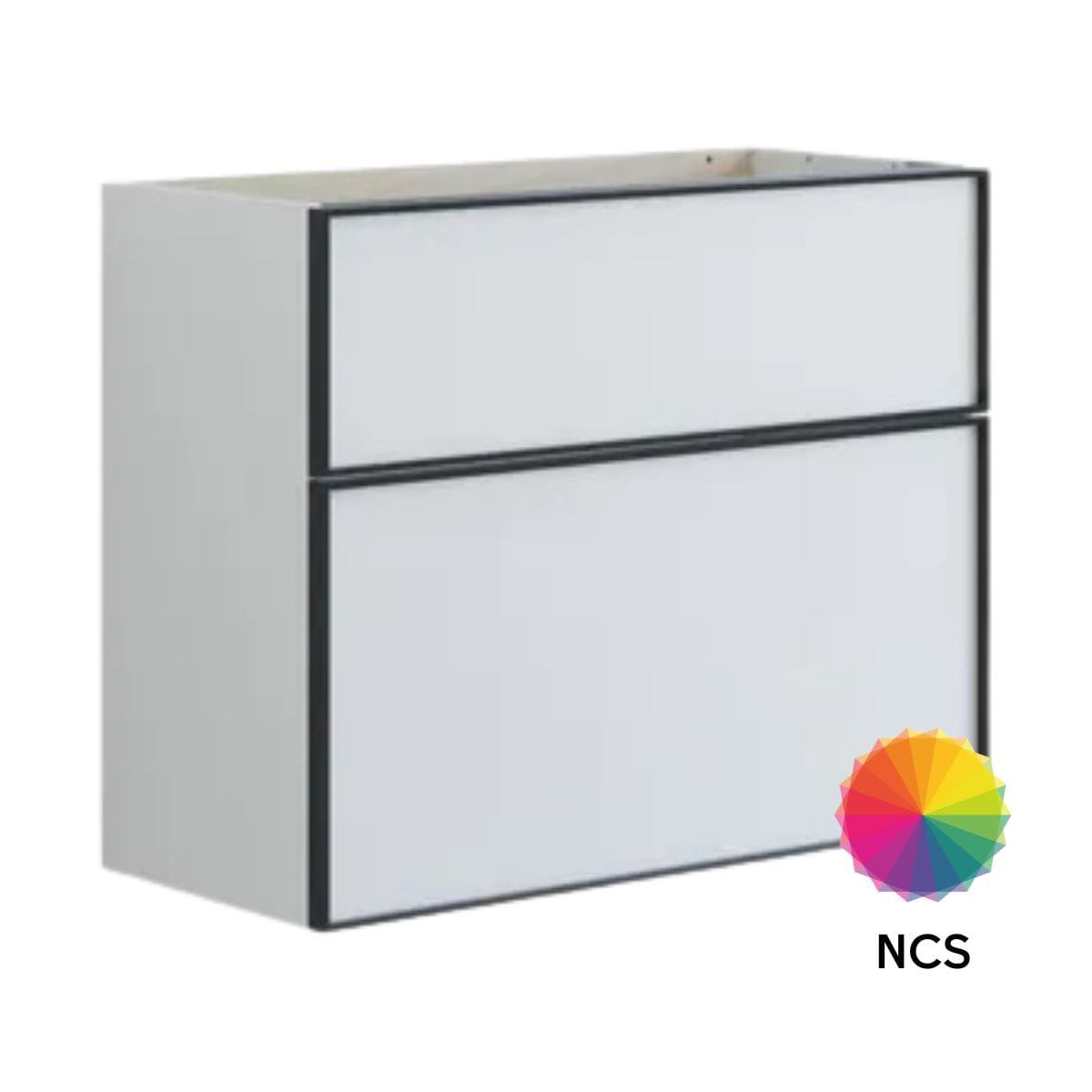Dansani Inzo Slim Servantskap Alu-ramme svart ekstra høy underskuff NCS farge / 80cm Dansani Servantskap DA-U11-8099