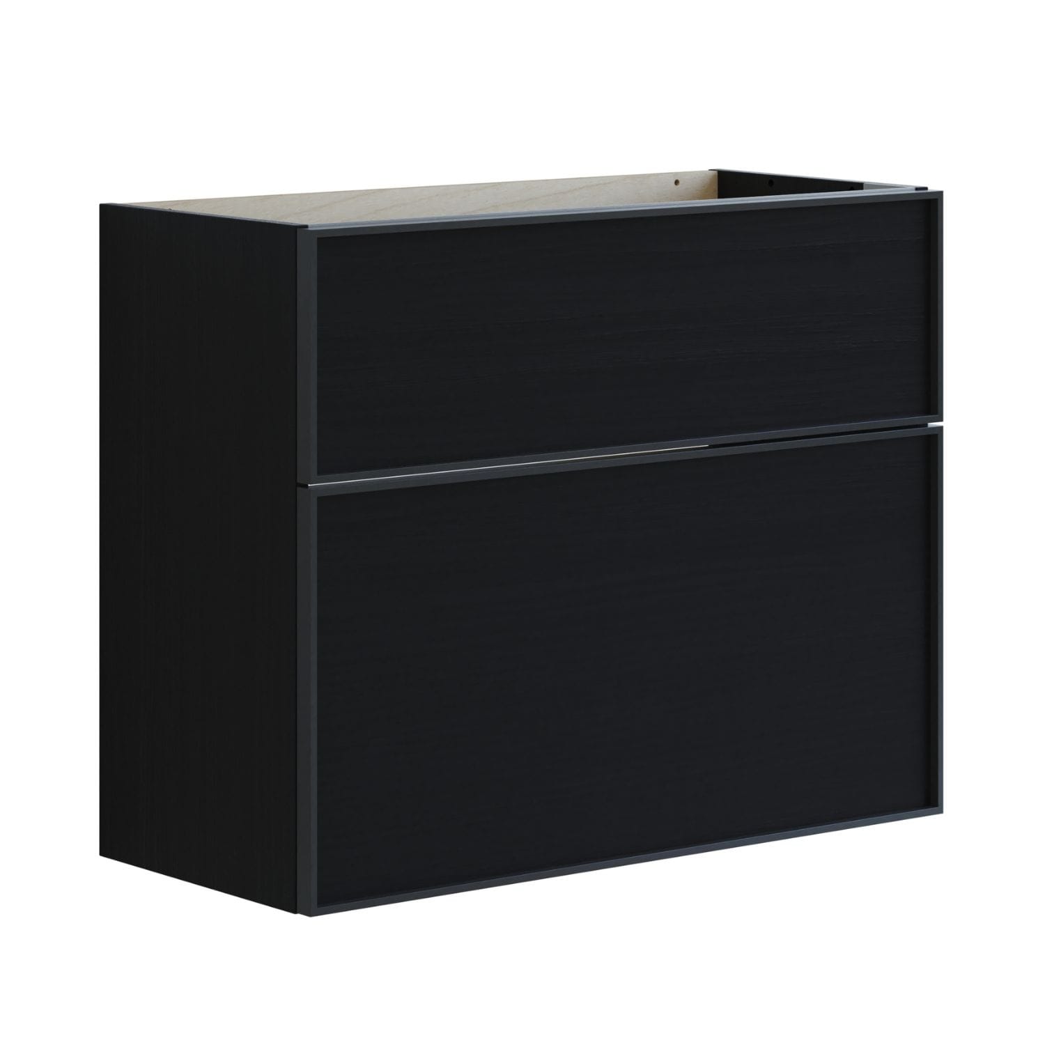 Dansani Inzo Slim Servantskap Alu-ramme svart ekstra høy underskuff Svart eik / 80cm Dansani Servantskap DA-U11-8050