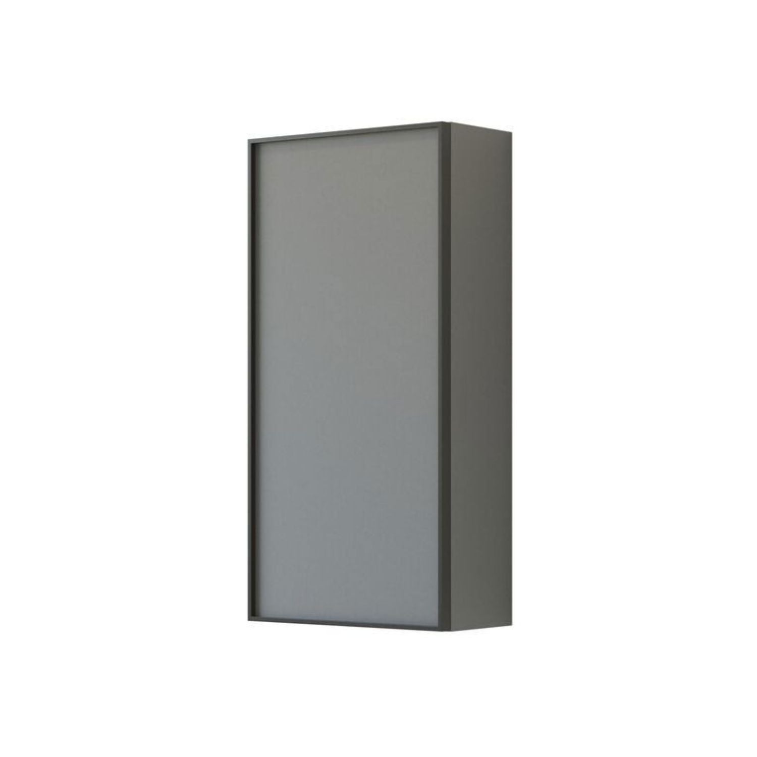 Dansani Inzo Urban Alu-ramme svart Overskap 1 dør B40xH80xD19cm Grå matt / Venstre hengslet Dansani Sideskap bad DA-U42-8203