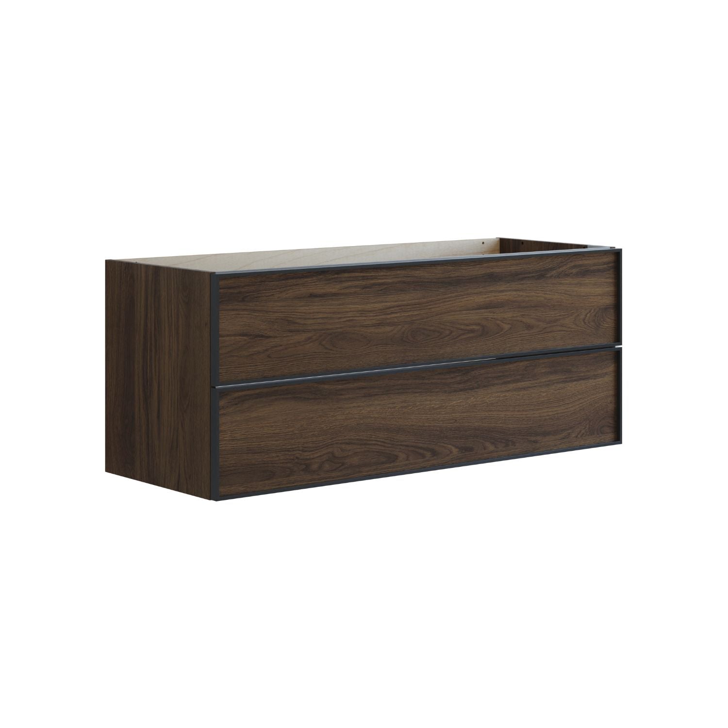 Dansani Inzo Urban Alu-ramme svart Underskap 2 skuff B60-120xH48xD44cm Brun eik / 120cm Dansani Sideskap bad DA-U36-8052
