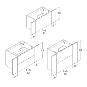 Dansani Inzo Utforing H48-64xB17,1xD1,8cm