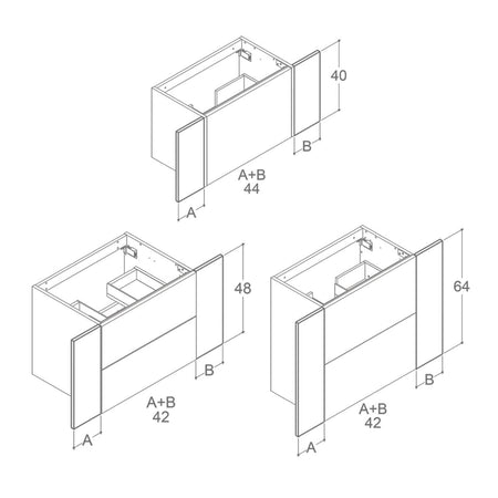 Dansani Inzo Utforing H48-64xB17,1xD1,8cm