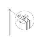 Dansani Match Avstandsprofil A/B/E +20mm H200cm