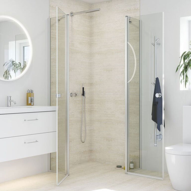 Dansani MATCH C Dusjdør med sidepanel B90-100xH200cm