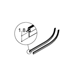 Dansani Match Drypplister H18mm til halvrunde dører - 2 stk