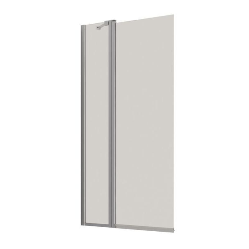 Dansani MATCH H Badekarvegg med sidepanel Krom / 100cm / Klart glass Dansani Badekarvegg DA-H100-05