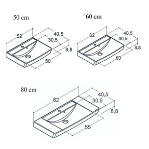 Dansani Mido+ Capella Slim Møbelservant B52-82xD40,5cm