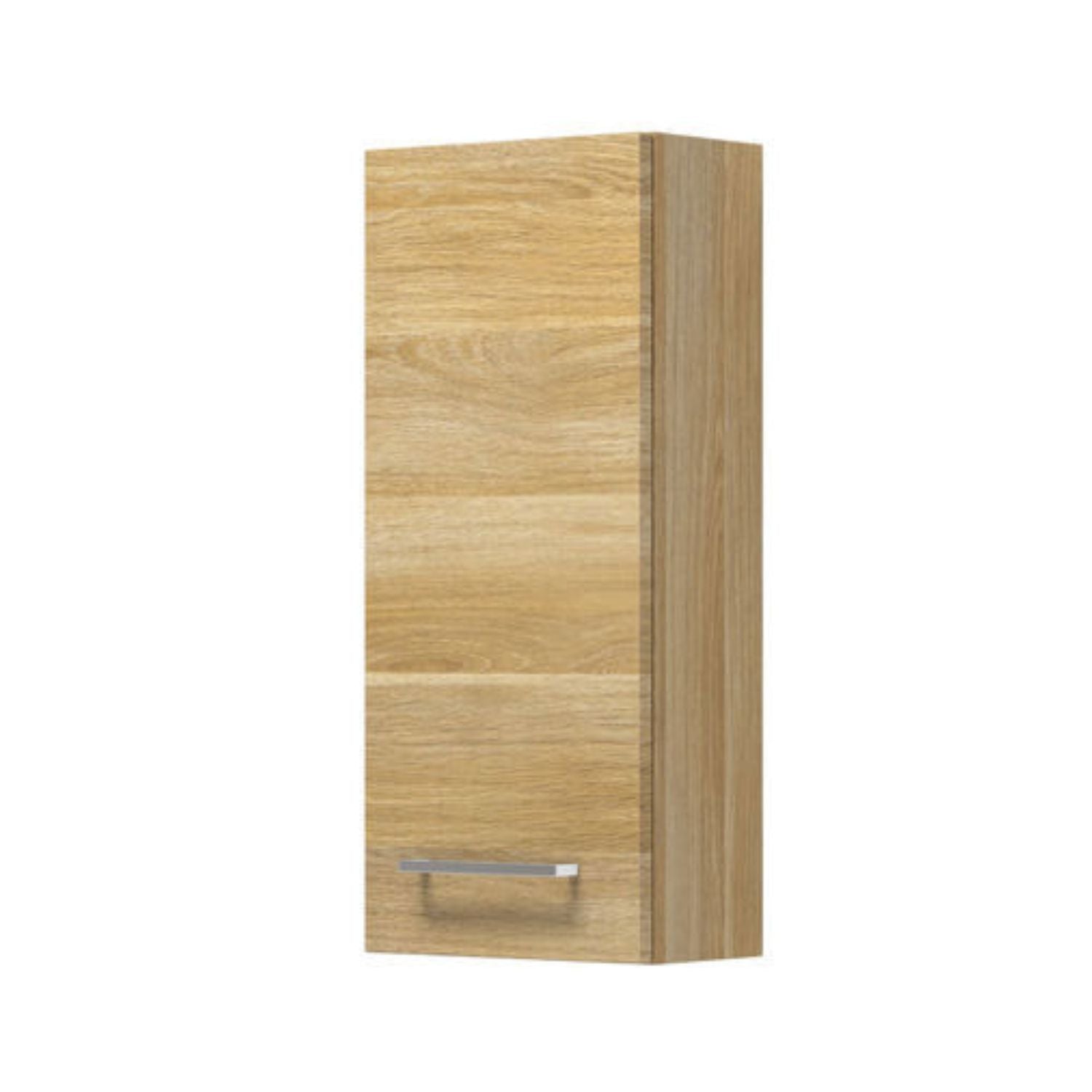 Dansani Mido+ Glatt Overskap 1 dør B30xH70xD19cm Varm eik / Venstre hengslet Dansani Sideskap bad DA-P27-1255