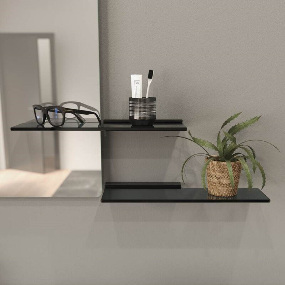 Dansani Reach Hylle Svart / Tonet glass Dansani Baderomshylle DA-325900000