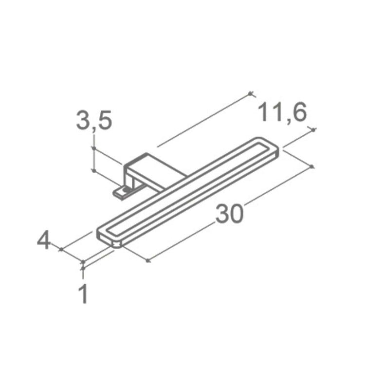 Dansani VELA Lampe LED L300mm 230V