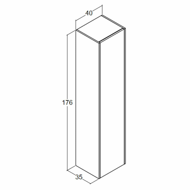 Dansani INZO Classic Glatt Høyskap Slim 1 dør