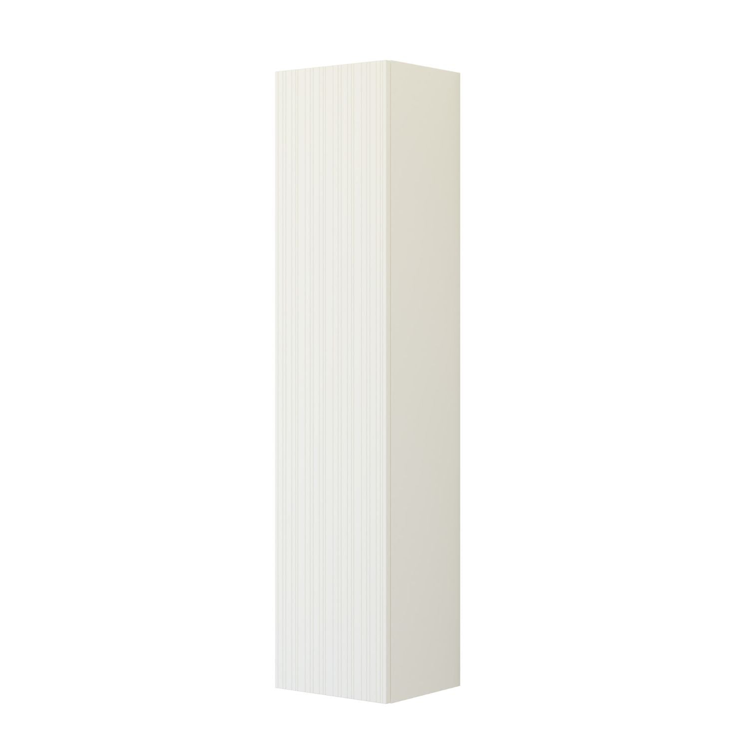 Dansani You Urban Riflet Høyskap Slim 1 dør Hvit matt / 40cm / Venstre hengslet Dansani Høyskap bad DA-V54-9210