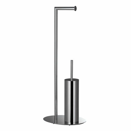 Esbada Classic Toalettrullholder med børste oval fot krom