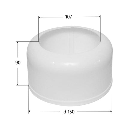 Faluplast Muffeskjuler Delbar hvit plast